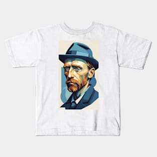 Vincent's Vision: A Van Gogh Portrait Illustration Kids T-Shirt